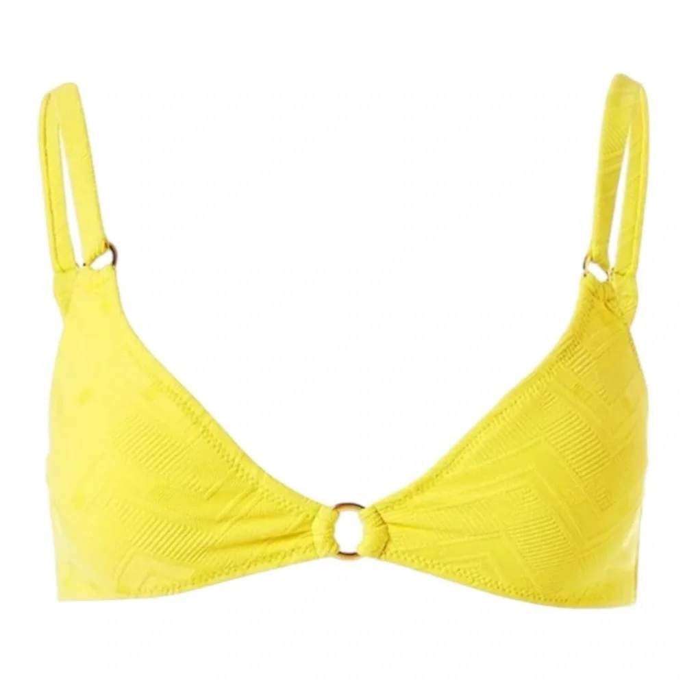 Melissa Odabash Montenegro Lemon Zigzag Bikini Top NWT